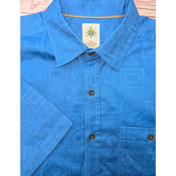 The Territory Ahead Men's Blue Short Sleeve Shirt Large - Picture 4 of 7